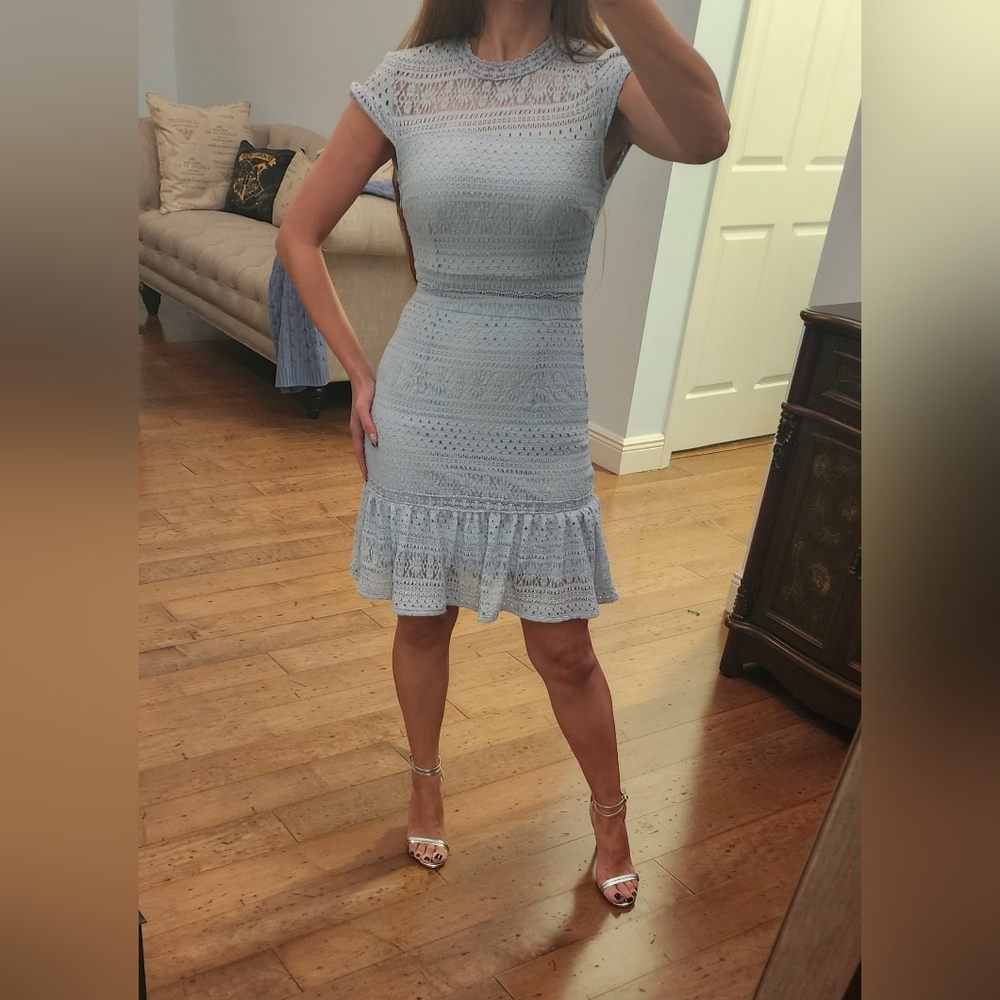 Baby blue new wirhout a tags cocktail dress; foxiedot XS